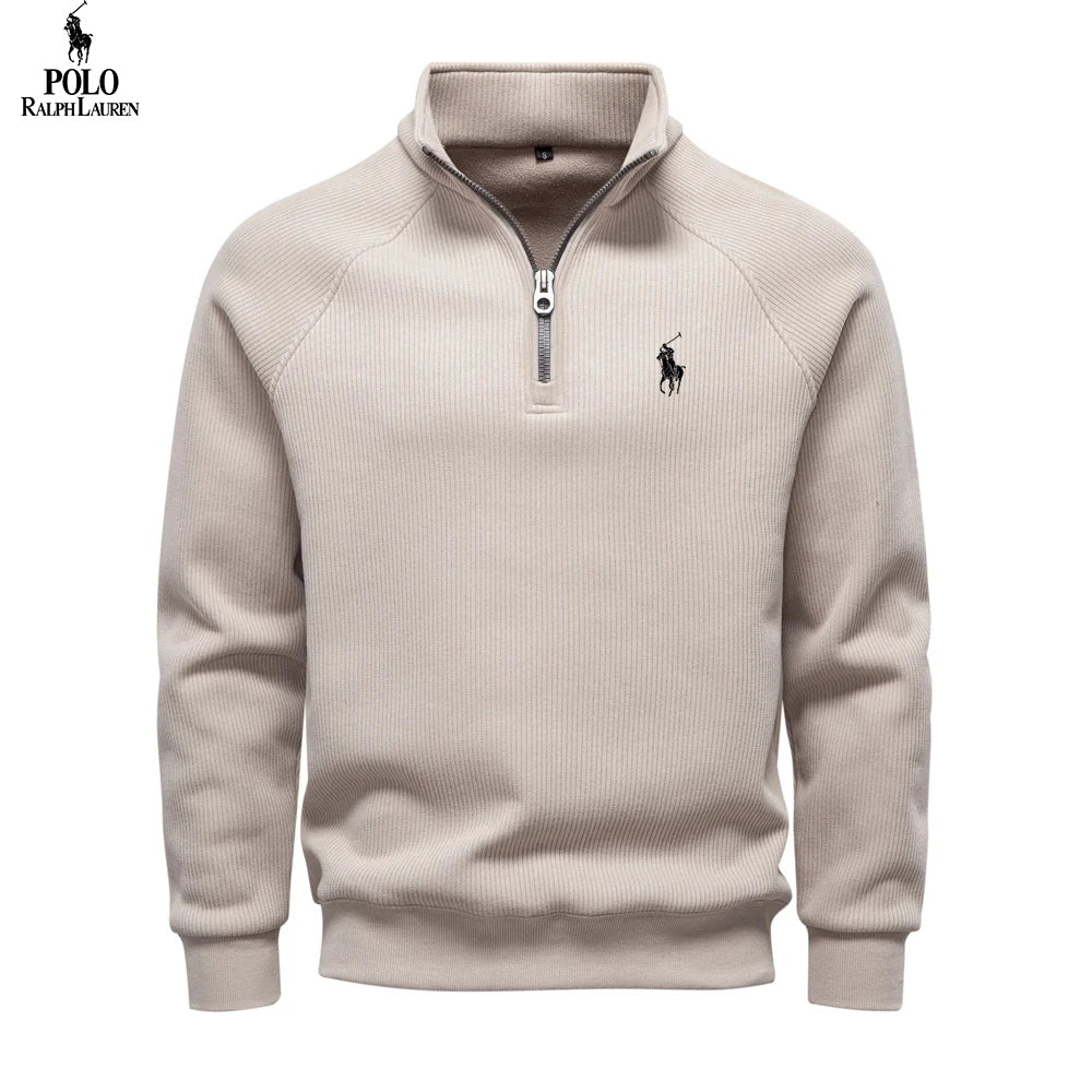 Premium Thermal Cotton Zip Sweater
